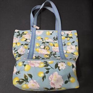 New VS Victorias Secret Lemon And Flowers Lunch Bag Tote